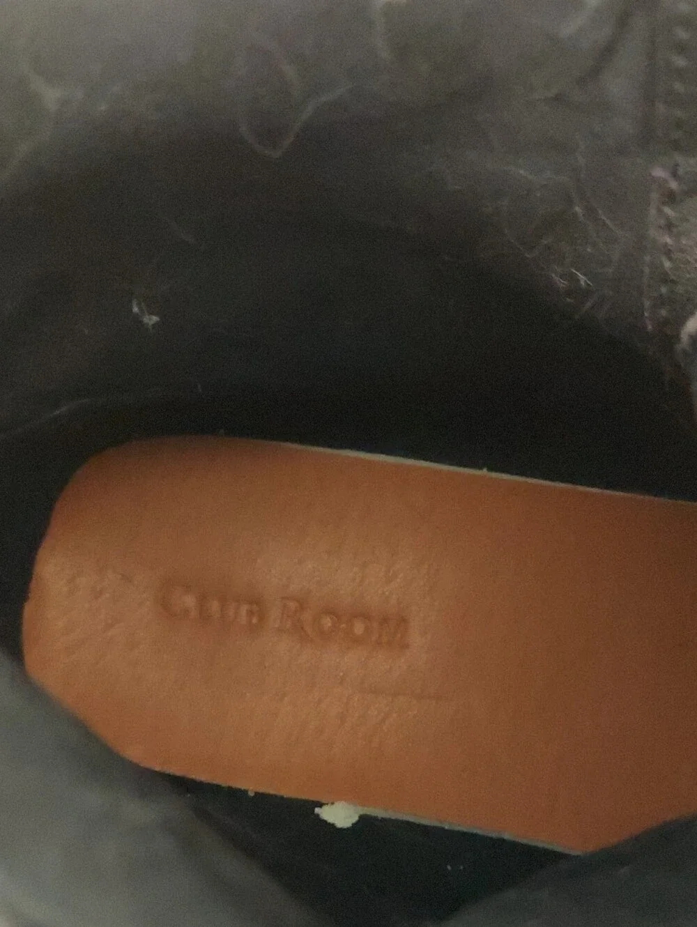 Club Room Black Faux Leather Lace-Up Ankle Boots